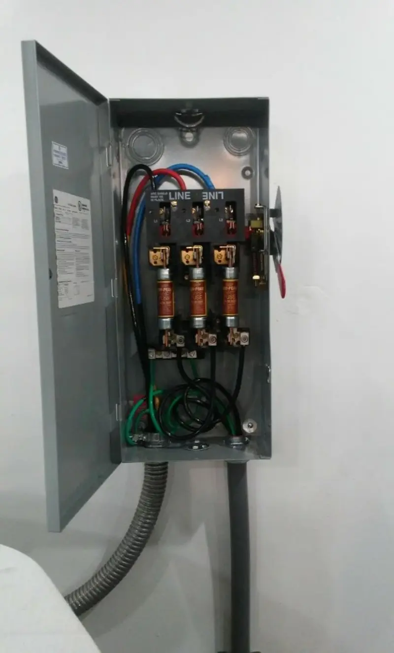 Three-phase disconnect switch installed for Electrical Wiring & Rewiring in On Top of the World